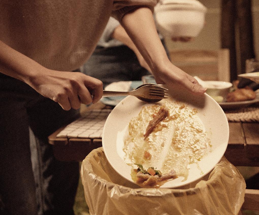 Scrape your plates instead of rinsing before loading in the dishwasher.